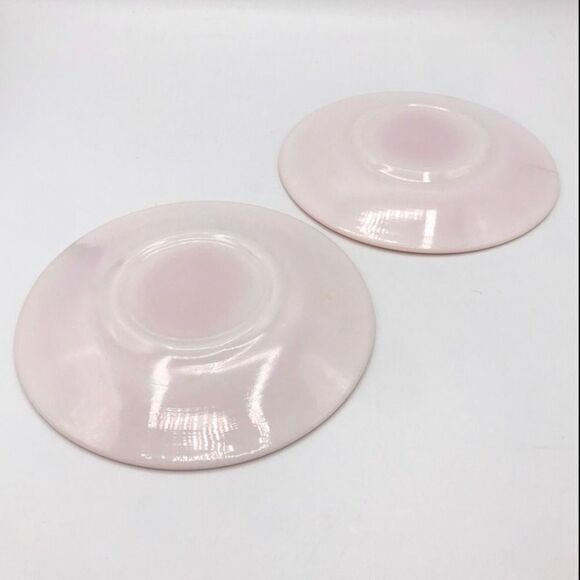 Vintage Hazel Atlas Pastel Pink Moderntone Platonite SAUCERS ONLY (2) - Picture 8 of 9